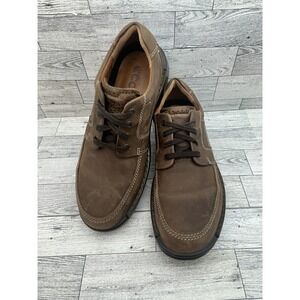 Ecco Shoes Mens Size 8 Casual Comfort Oxford Walking Leather Lace Up 500104